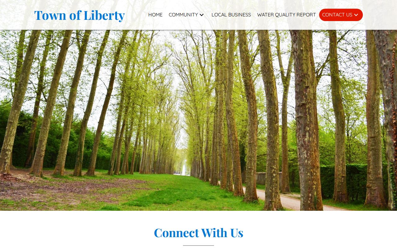 Official Town of Liberty contact page