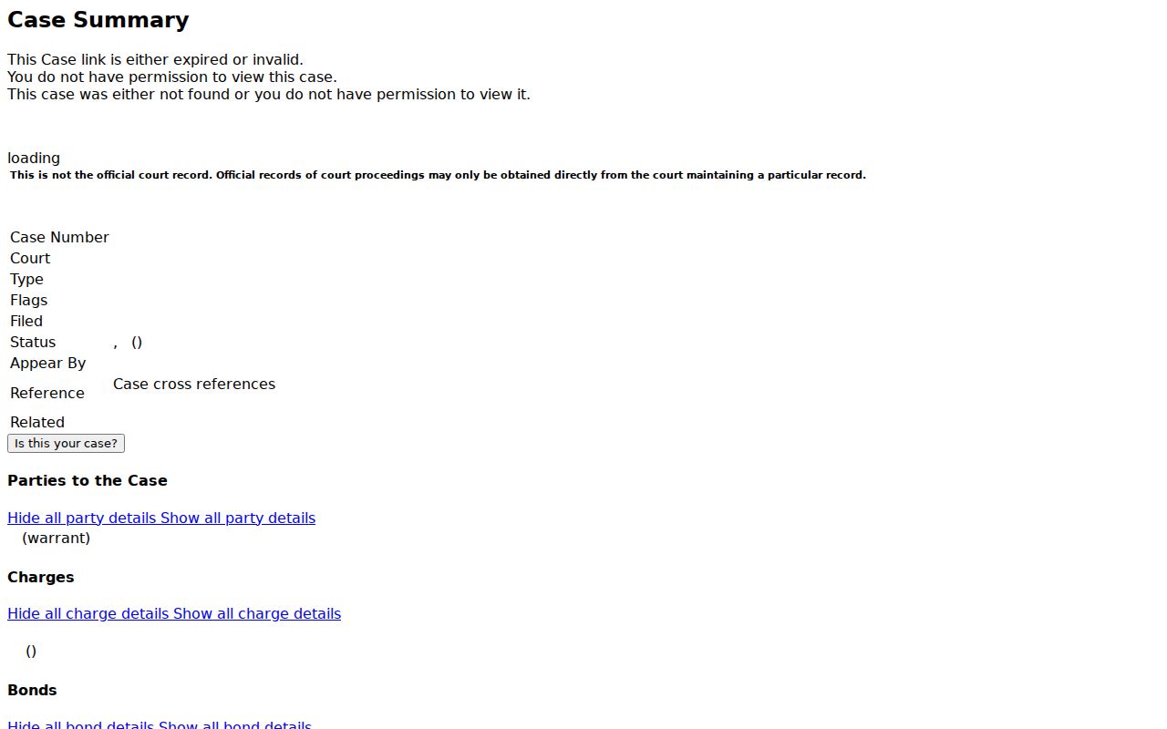 Indiana MyCase summary template with CCS fields used in Union County results